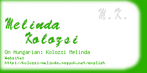 melinda kolozsi business card